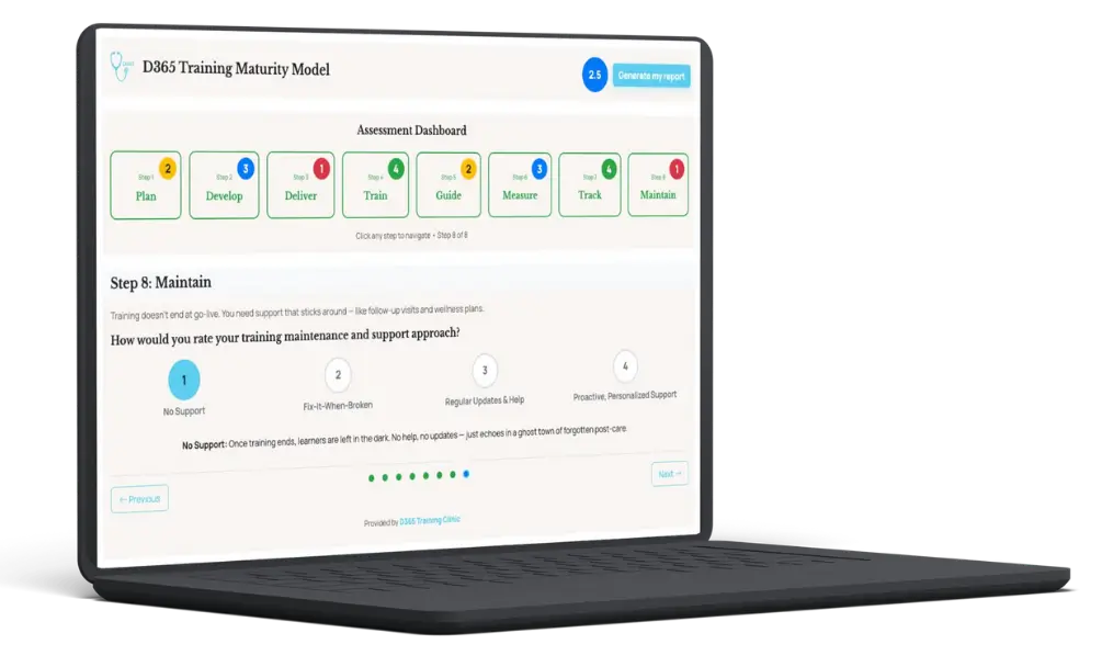 D365 Training Maturity Model Application